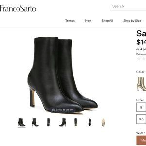 Franco Sarto Callie Booties Black WITH TAGS/STILL IN BOX